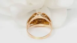 Bague ancienne en or bicolore et diamant