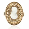 Bague ancienne en or rose et camée