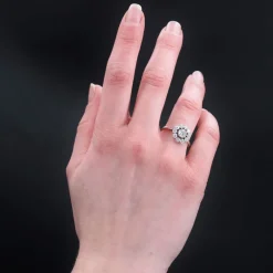 Bague ancienne fleur de diamants