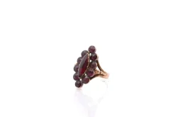 Bague ancienne grenats en or 18k
