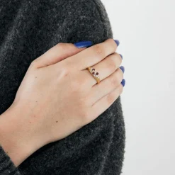 Bague Ancienne Jarretière Rubis Diamants