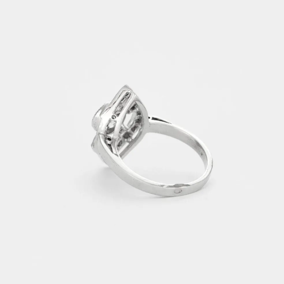 Bague ancienne losangique diamants