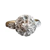 Bague Ancienne Marguerite Diamant taille ancienne et Diamants taille rose