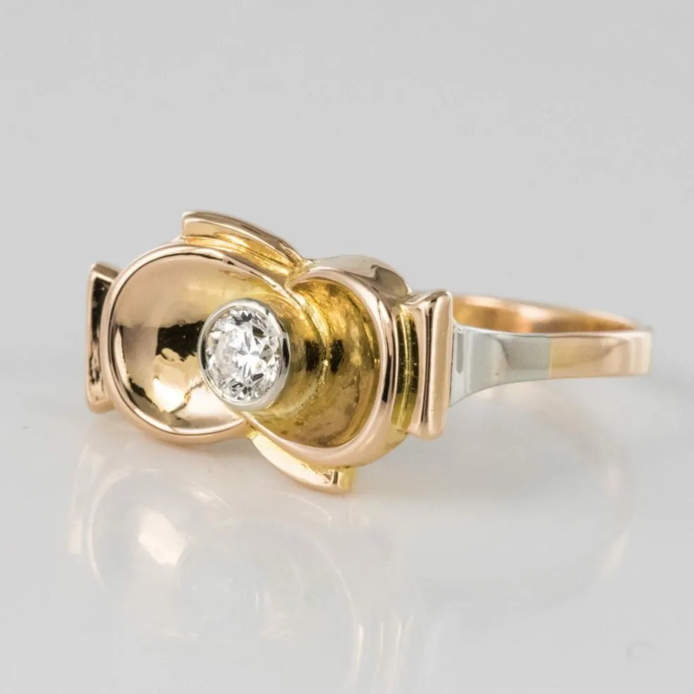Bague ancienne noeud diamant