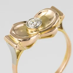 Bague ancienne noeud diamant