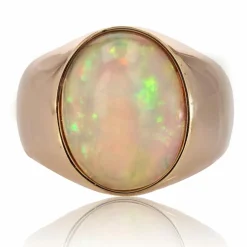 Bague ancienne opale et or