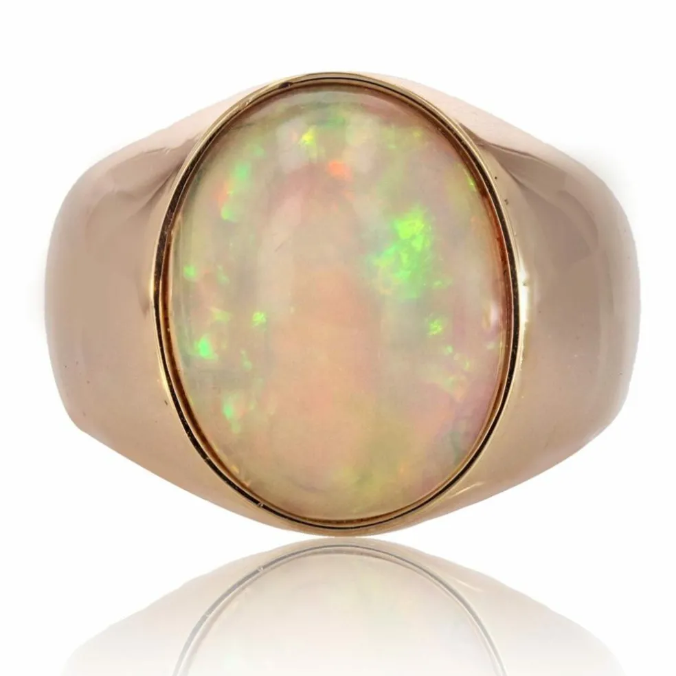 Bague ancienne opale et or
