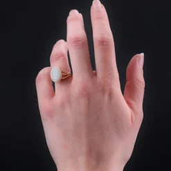 Bague ancienne opale et or