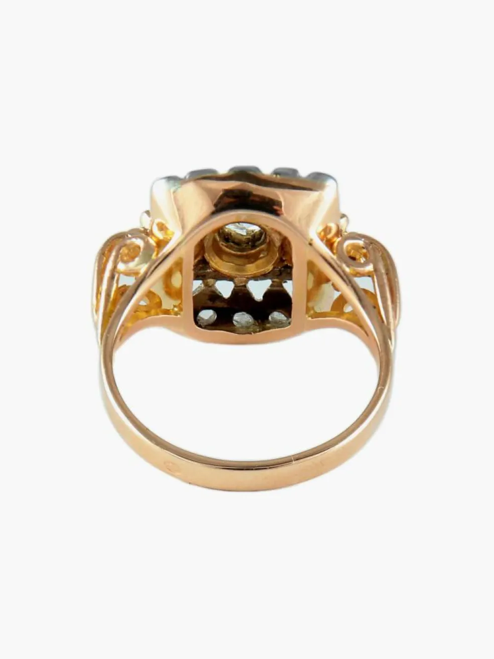BAGUE ANCIENNE OR & DIAMANTS