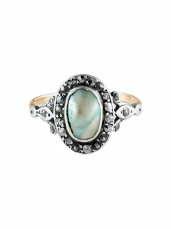 Bague Ancienne Or Argent Nacre