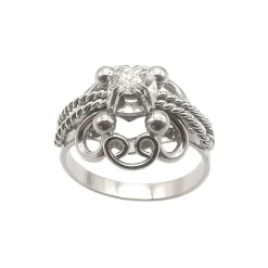 Bague ancienne or blanc Diamant 0.20ct