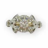 Bague ancienne or blanc diamants