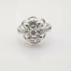 Bague ancienne or blanc Diamant 0.20ct