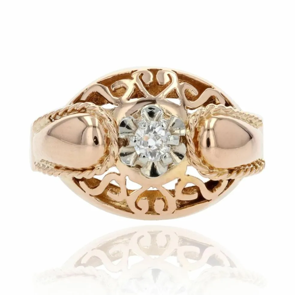 Bague ancienne or diamant vintage
