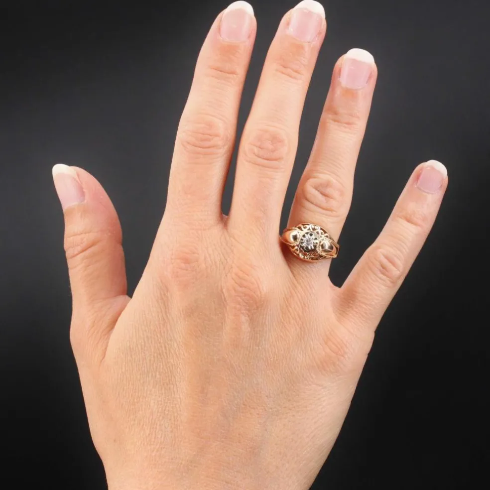 Bague ancienne or diamant vintage