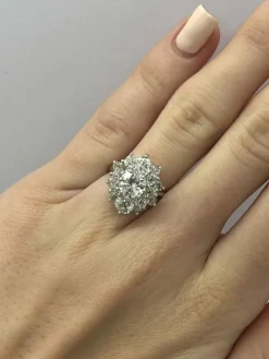 Bague ancienne or et diamants 3,30 ct