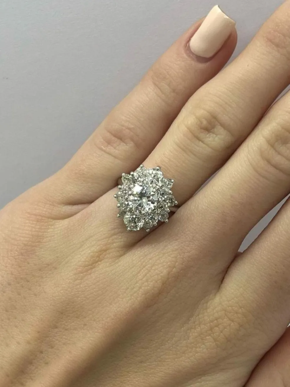 Bague ancienne or et diamants 3,30 ct