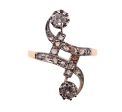 Bague ancienne Or jaune Diamants