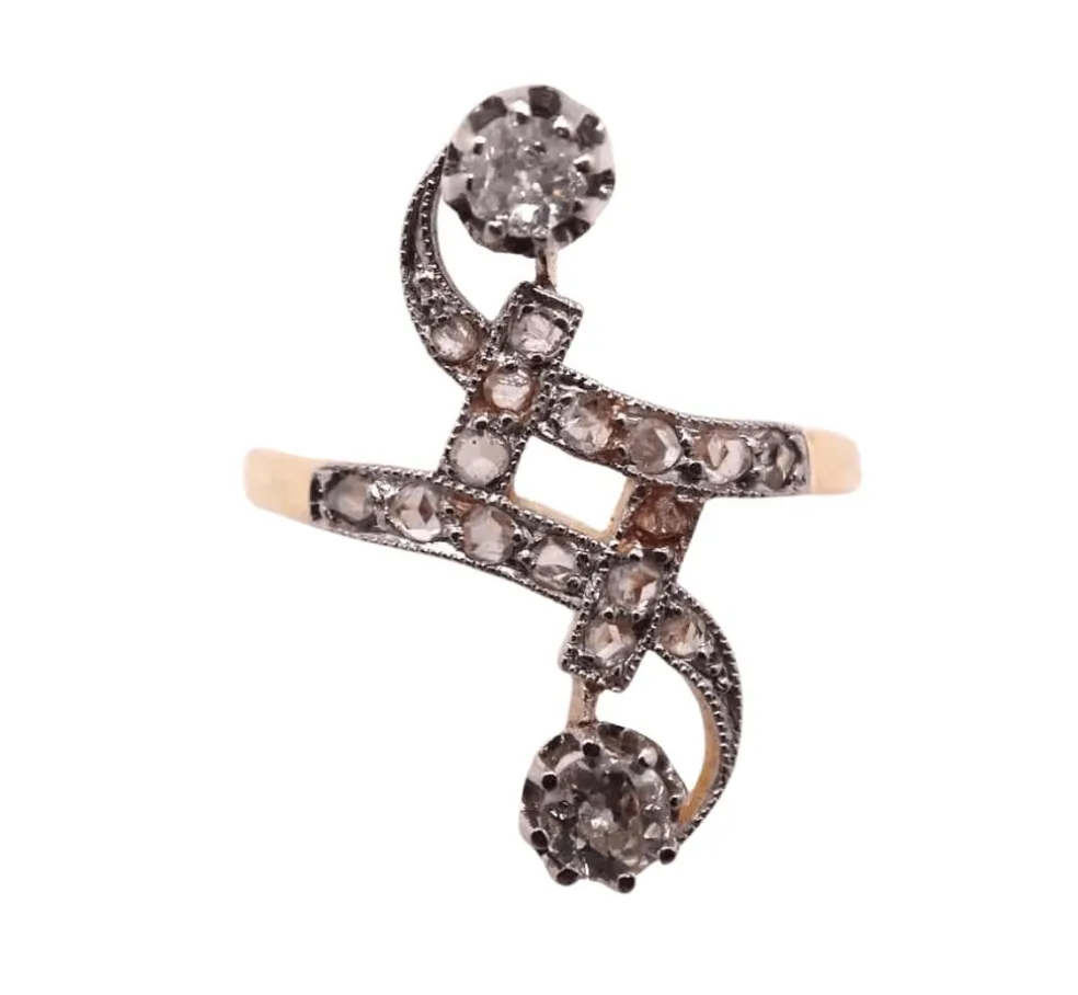 Bague ancienne Or jaune Diamants