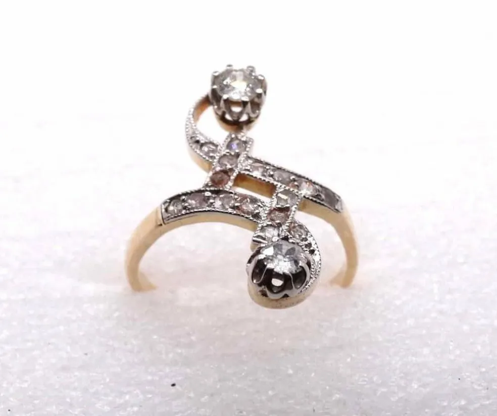 Bague ancienne Or jaune Diamants