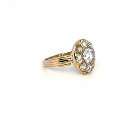 Bague Ancienne Or Jaune Diamants