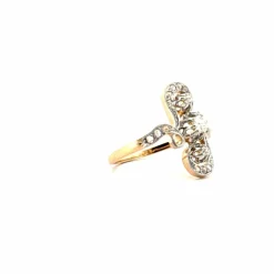 Bague Ancienne Or Jaune Diamants