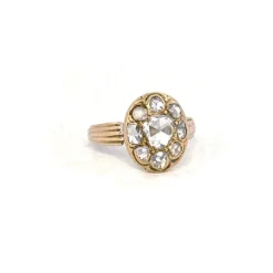 Bague Ancienne Or Jaune Diamants