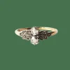 Bague ancienne or jaune et platine diamants anciens 0.60 carats