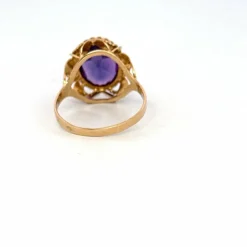 Bague Ancienne Or Jaune Saphir