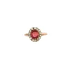 Bague ancienne or platine diamants rubellite