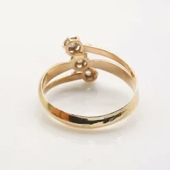 Bague ancienne or rose diamants