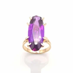 Bague ancienne Or rose et Améthyste