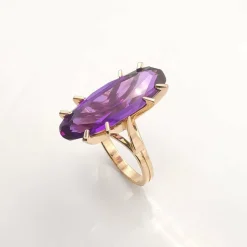 Bague ancienne Or rose et Améthyste