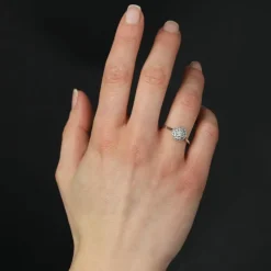 Bague ancienne pavage de diamants