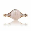 Bague ancienne perle et diamants taillés en rose