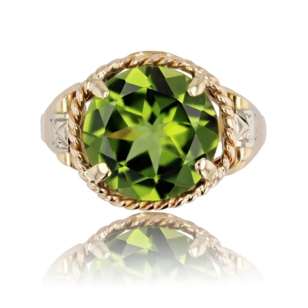 Bague ancienne péridot or