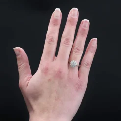 Bague ancienne ronde diamants