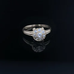Bague ancienne ronde diamants
