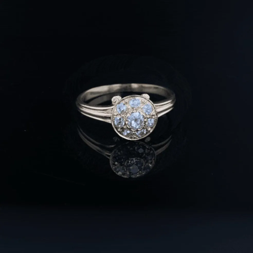 Bague ancienne ronde diamants