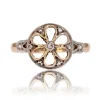 Bague ancienne rosace diamants taillés en rose