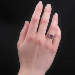Bague ancienne rubis diamants