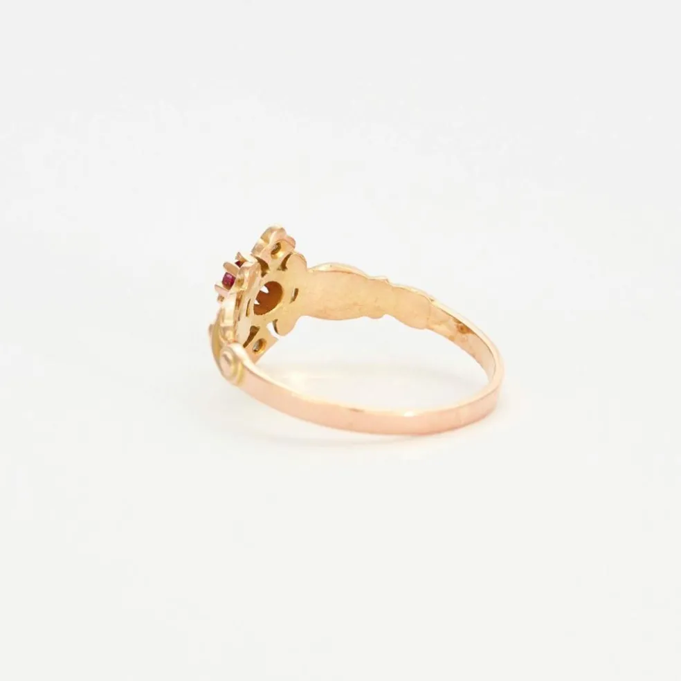 Bague Ancienne Rubis Diamants