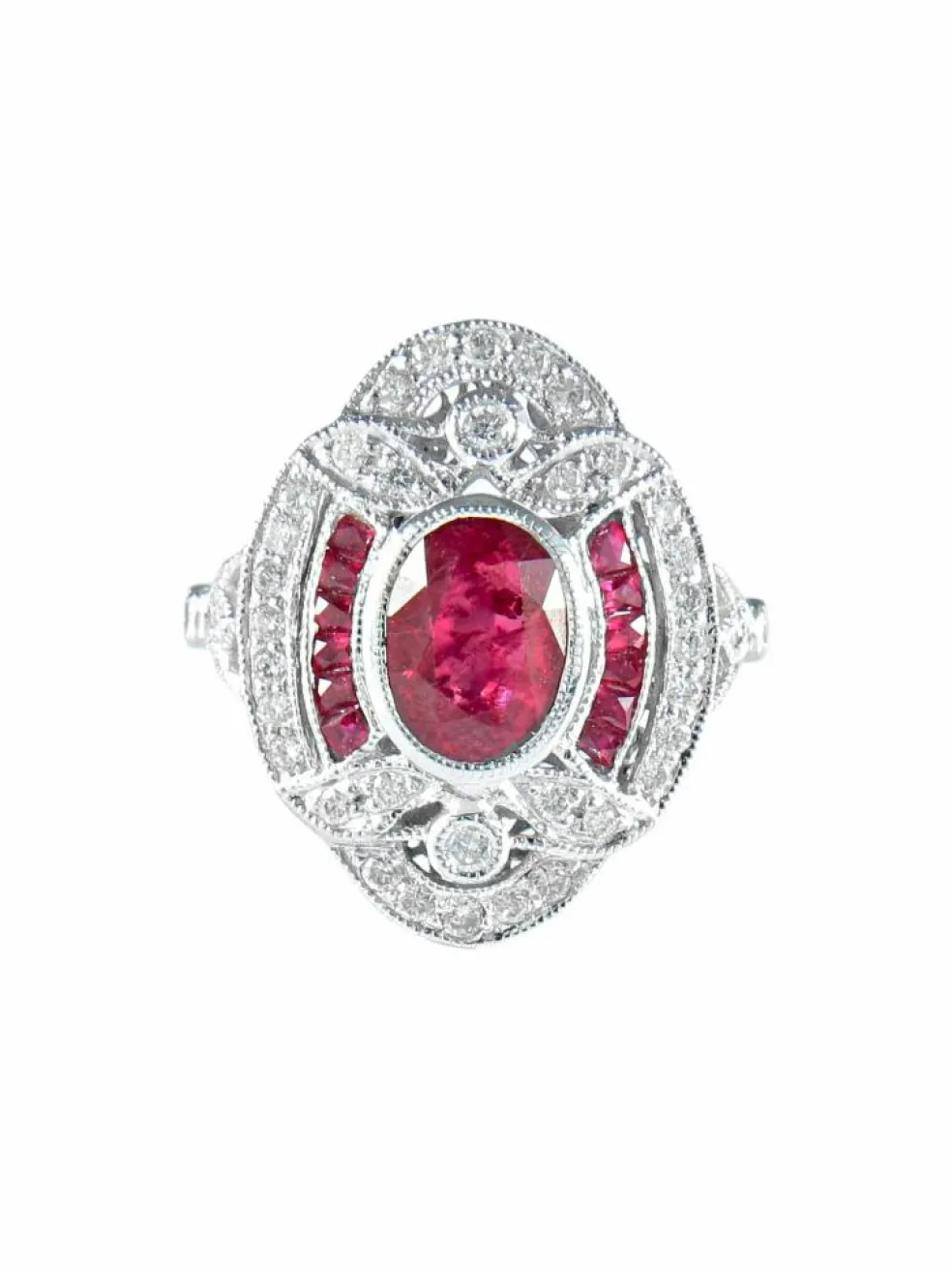 Bague ancienne Rubis et Diamants
