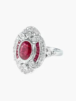 Bague ancienne Rubis et Diamants