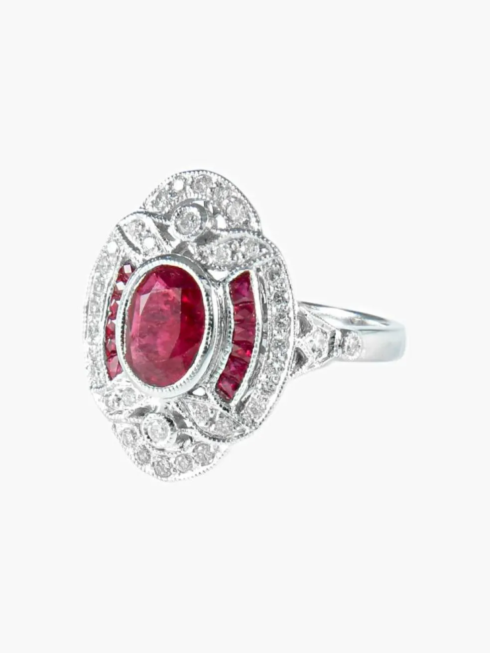 Bague ancienne Rubis et Diamants