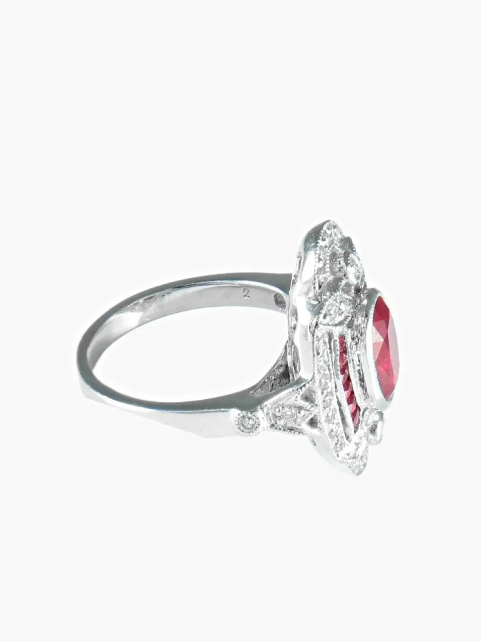 Bague ancienne Rubis et Diamants