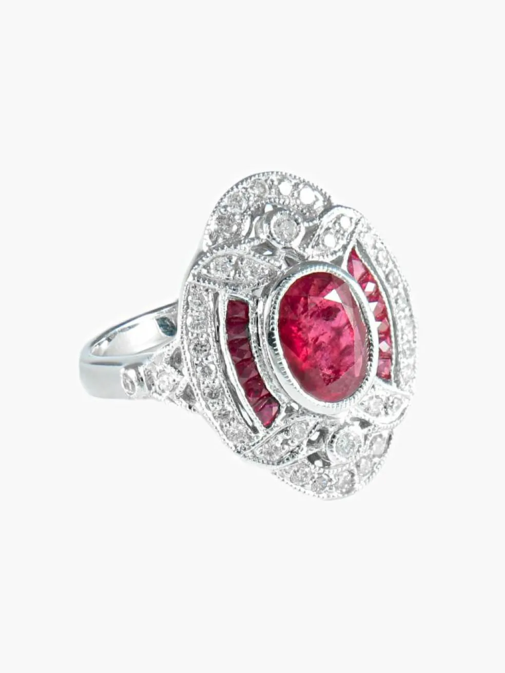 Bague ancienne Rubis et Diamants