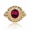 Bague ancienne rubis naturel et or jaune