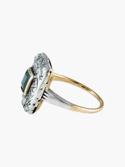 Bague Ancienne Saphir Diamants