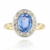Bague ancienne saphir et diamants